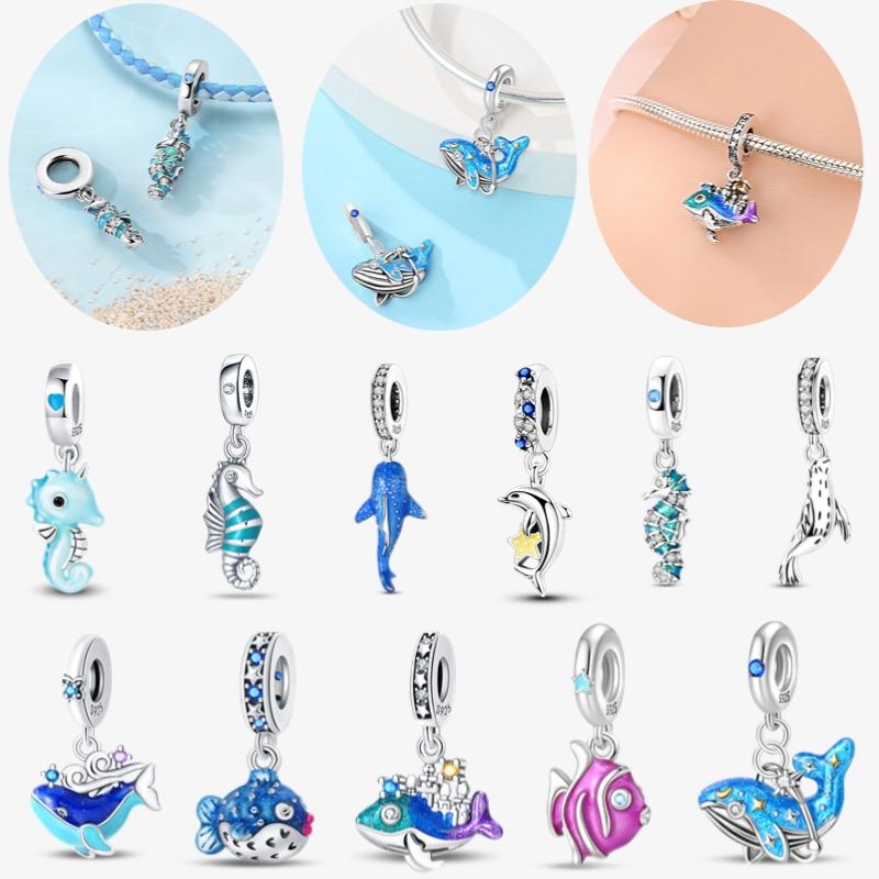Zircon Jewelry Luminous Whale Shark Pendant For Original Necklace Bracelet Diy