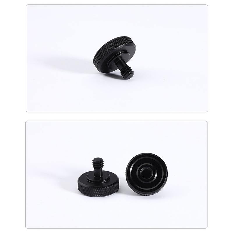 1/4" Dual Nuts Tripod Mount Screw Double Layer Thread Screw Mount Adapter Black Camera Screw Mount For Camera Flash