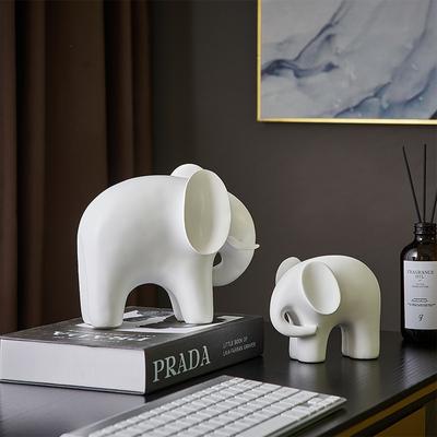 Elefantenstatue aus Kunstharz im nordischen Stil, Dekoration für Zuhause, Schreibtischfiguren fürs Büro, Bücherregal-Skulptur als Geschenk