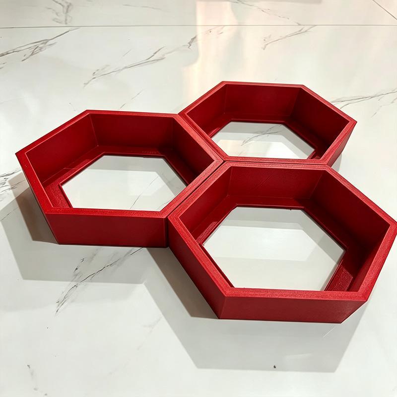 3Pcs Hexagonal Suspended Storage Rack Nordic Wall Hanging Rack Living Room Entrance Creative Geometric Storage Decoration Rack
