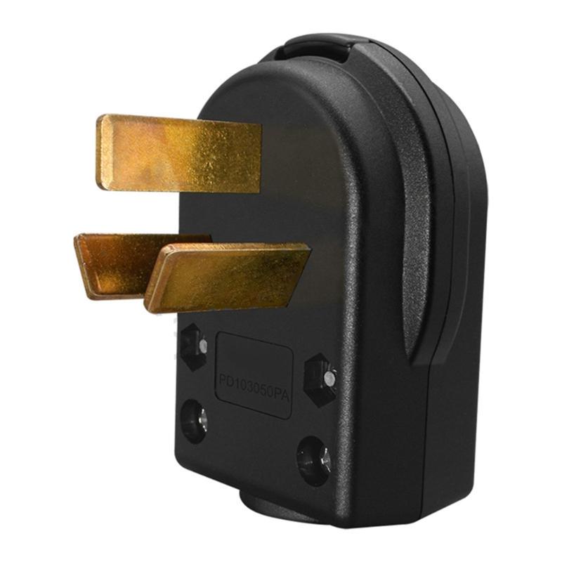 

Industrial NEMA 10 50P 50A Power Plug Corrosion Resistant PD1050PA PA66 Construction for Harsh Environment чорний