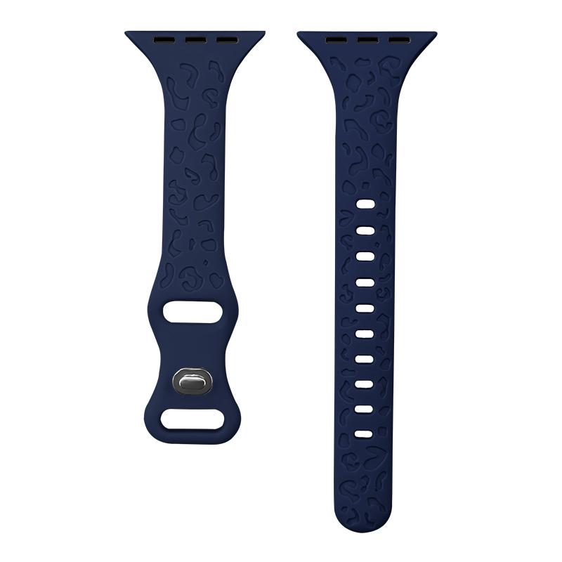 Engraved Strap For Apple Watch Bands 40mm 44mm 41mm 45mm 46 49mm Slim Silicone Bracelet Iwatch Series 9 8 7 3 Ultra 2 Se 10 Band