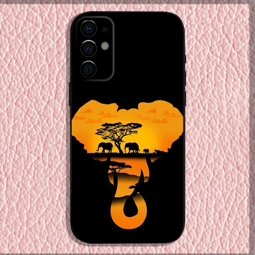 

Cute Baby Elephant Art Phone Case For Samsung S24,S21,S22,S23,S30,Ultra,S20,Plus,Fe,Lite,Note,10,9,5G Black Soft Shell Samsung S23plus5G