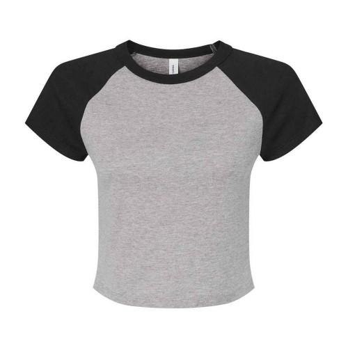 Bella + Canvas Womens/Ladies Baby Micro-Rib Raglan Crop Top