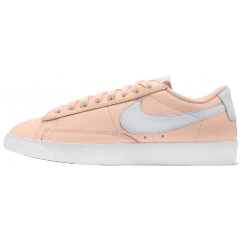 Nike Blazer Anti-Slip Wear-Resistant Low-Top Skateboard Shoes Women's Pink White Sneakers Skateboard Shoes AA3961-800