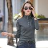 Undercoat for Women, Long Sleeved, Semi High Neck, Simple and Casual, Large Size, Versatile, Autumn Style, Inner Layer, Warm Upper Garment