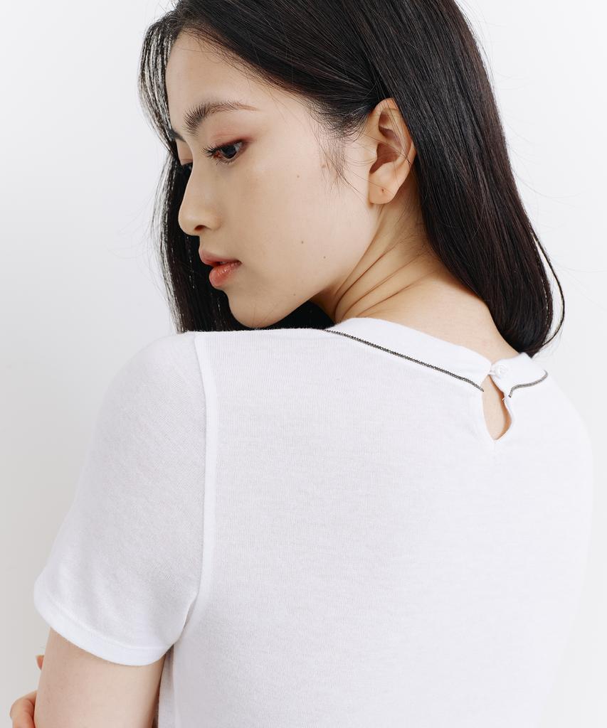 Lapineatteullie Basic Sheer T-Shirt White