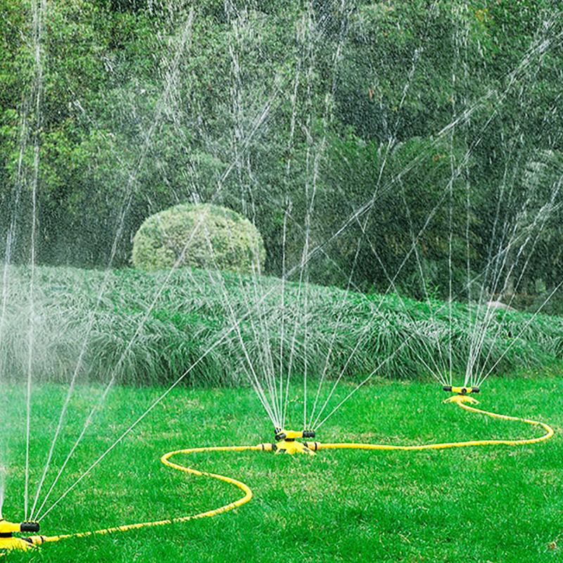 360 Grad rotierender Gartenbewässerungssprenger Tandem-Sprenger Bewässerungsgerät Automatischer Rasenbewässerer Bewässerungssystem