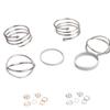6 Pieces Girls Ring Set Adjustable Joint Jewellery Alloy Opening Decoration Elegant Rings Accessories for Birthday Party