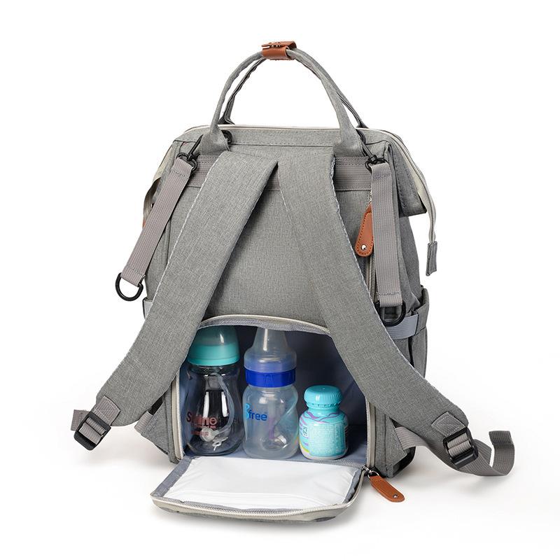 Multi Functional Mother and Baby Bag New Embroidery Thread Diamond Grid Large Capacity Rear Dry Wet Separation Bag Mommy Bag