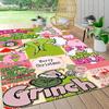 Grinch Christmas Collage Carpet Rug Soft Washable Antislip Home Living Room Sofa Mats Personalized Christmas Rug