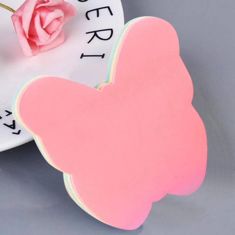 Cute Korean Style Sticky Notes, 100 Sheets Creative Fun Shapes Memo Pads, Reusable Adhesive Notes for Students School Office
