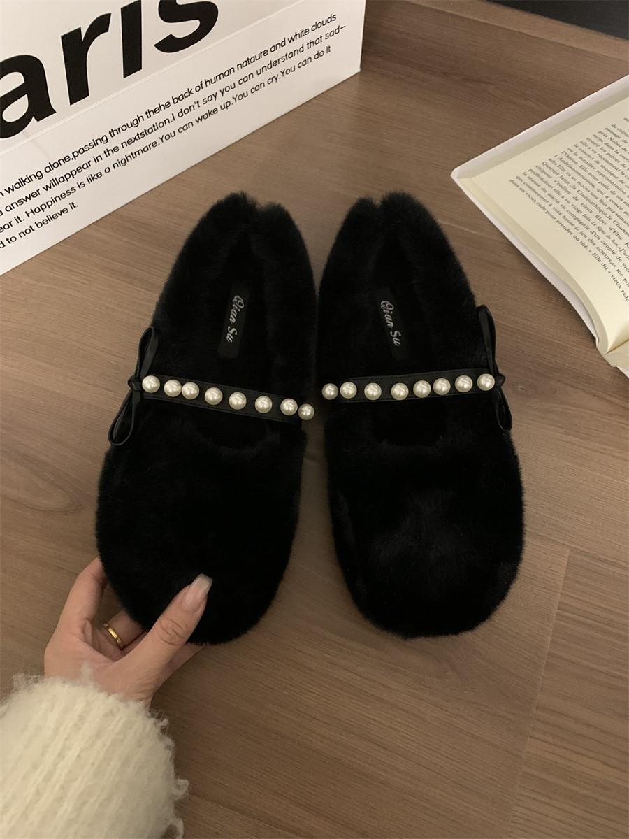 Модные женские шерстяные туфли Cross Fluffy Casual Concise Теплые короткие плюшевые — фото 8