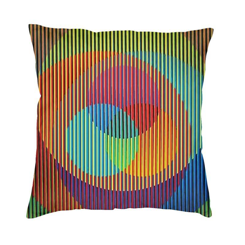 Carlos Cruz Diez Kinetic And Optical Art Cushion Cover Sofa Living Room Square Throw Pillow Cover 40x40 30x30cm 12x12in