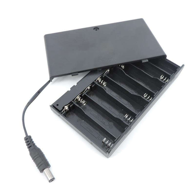 2 3 4 Slots Ports AA Größe Power Batterie Aufbewahrungskoffer Box Halter Kabel schwarz für DIY Reparaturwerkzeuge