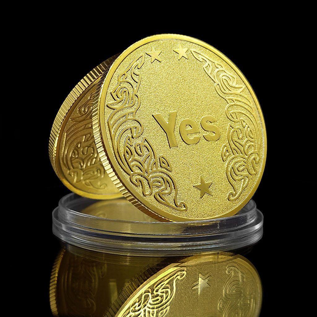 Positive Yes Negative No Decision Coin Lucky Wishing Coin Creative Gift Commemorative Coin Toy
