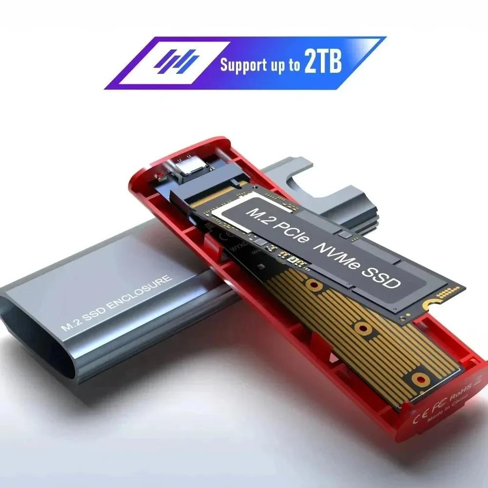 10Gbps M2 NVMe SATA SSD Case SSD Box M.2 NVME NGFF SSD To USB 3.1 Enclosure Type-A To Type-C Cable for M.2 SSD Accessories for PC