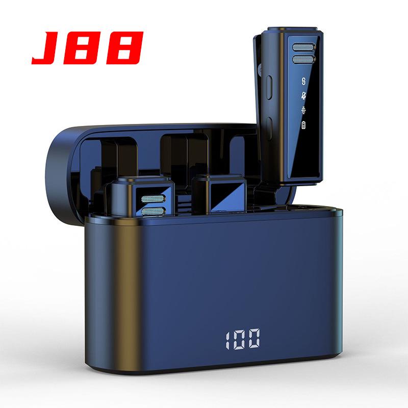 J3 Wireless Lavalier Microphone: Outdoor, Mobile, Live Recording, Noise-Reducing, Compact for Interviews.