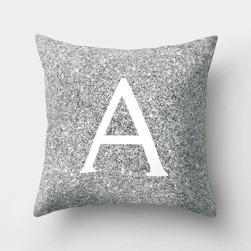 Chic Letter Cushion Rose Gold Glitter Throw Pillow Case Cover Designed For Trendy Home Sofa Decor 45cm