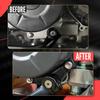 Canitu Black Shift Shaft Brace,Anodize CNC Billet Aluminum Shifter Support Holder Sprocket Cover Carrier with 2 Bolts Support Bracket for Honda