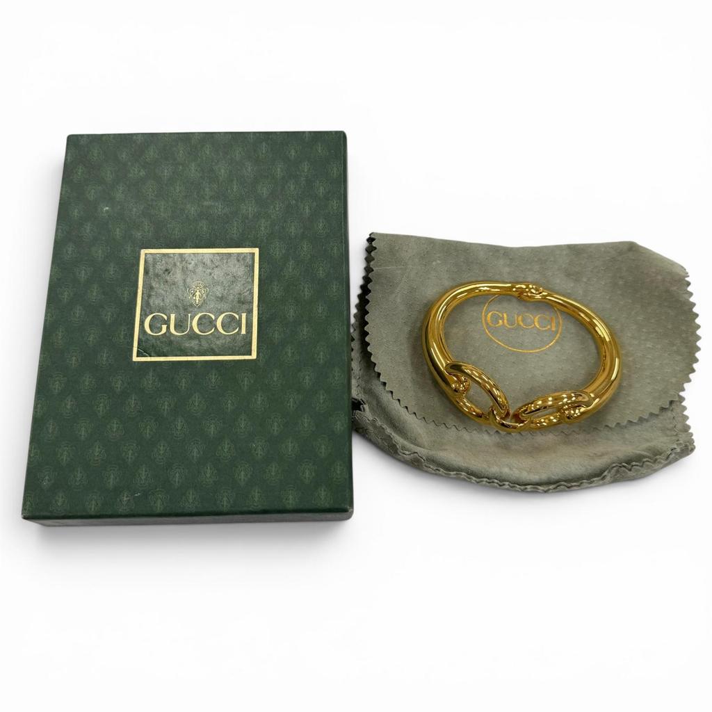 Excellent GUCCI Bangle Horsebit gold Women Used
