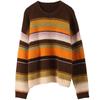 SOFSIL Women's Striped Round Neck Knit Sweater