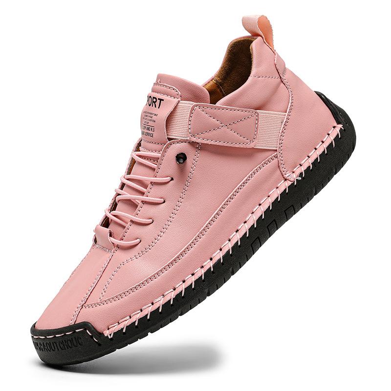 2025 Popular Hand-stitched Women's Shoes Beef Tendon Soft-soled Mother Shoes Autumn and Winter Flat-soled Single Shoes Casual Shoes