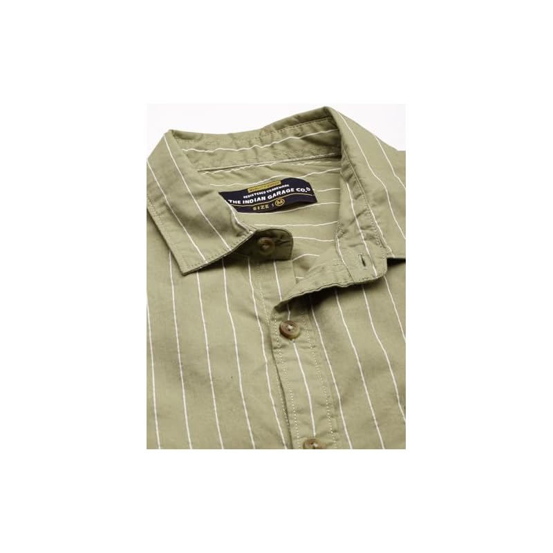 The Indian Garage Co Adult Men' Regular Fit Shirt (0722Sh32706_Green )