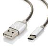 Câble USB Type C - Non spécifié - Lot de 2 - 1M - Argenté - Compatible avec plusieurs smartphones