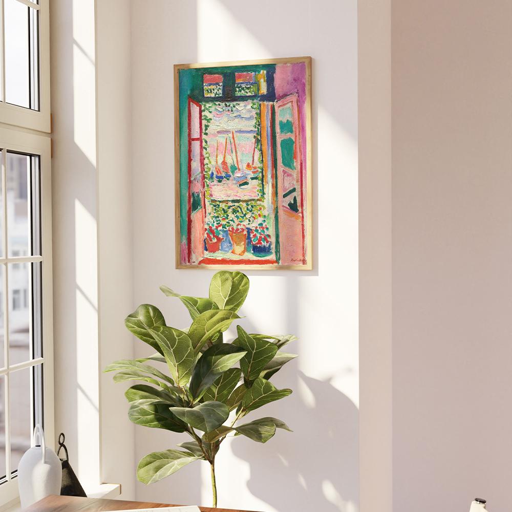 Dekoracje retro Matisse Print Photo Window Wall Art Kolorowa dekoracja kwiatowa do domu