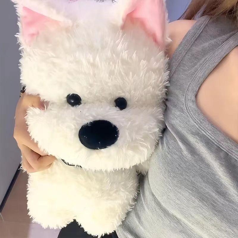 

Мягкая милая плюшевая игрушка-кровать для щенка вест-хайленд-вайт-терьера для сна с успокаивающей исцеляющей куклой-куклой, подарок на фестиваль Циси для девочки 50Cm - [Large quantity supports bargaining]