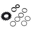 Single Speed Conversion Kit Replacement for Shimano HG Freehub Aluminum Alloy 18T Cog with Lockring 2mm 3.5mm 5mm 10mm