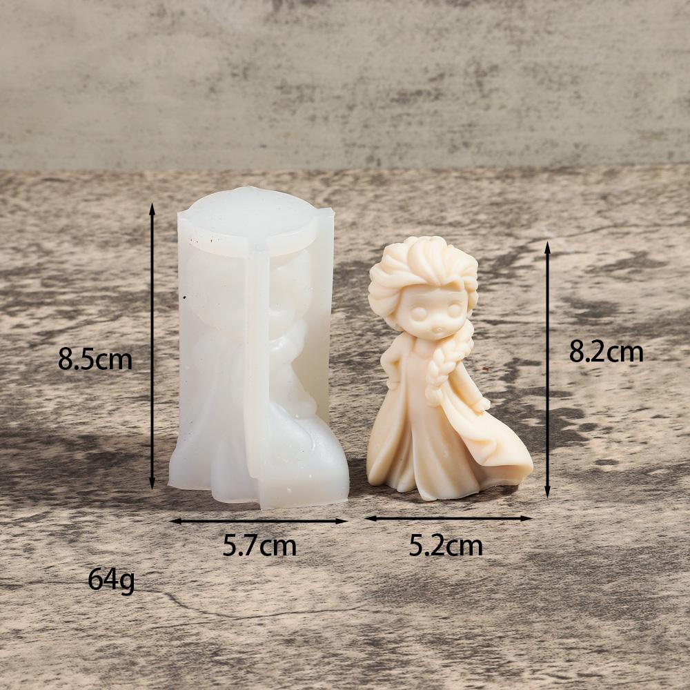6 Princess Girl Silicone Candle Mold 3D Fairy Tale Princess Gypsum Aromather Epoxy Resin Molds Cake Gift Jewelry Making Tools