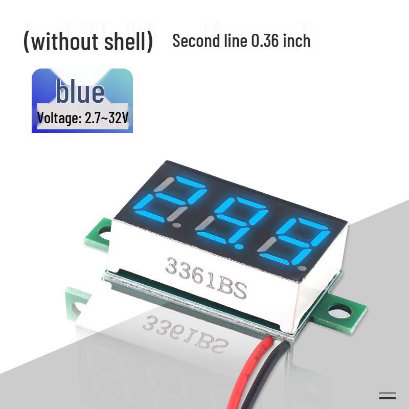 Digital Voltmeter Head: 0.28/0.36/0.56 Inch, 30V-120V, Two/Three-wire Options, With/Without Shell