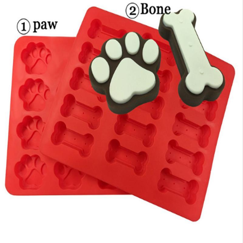 Buy Silicone Dog Bone Paws Baking Tray Dog Treat Recipes Theme Ice Cube