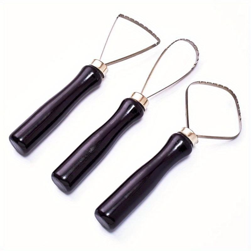 

3Pcs Pottery Clay Sculpture Big Loop Tool Clay Scraper Sculping Modelling Tool Wood Handle Ceramics Trimming Carving Tools. Light Grey