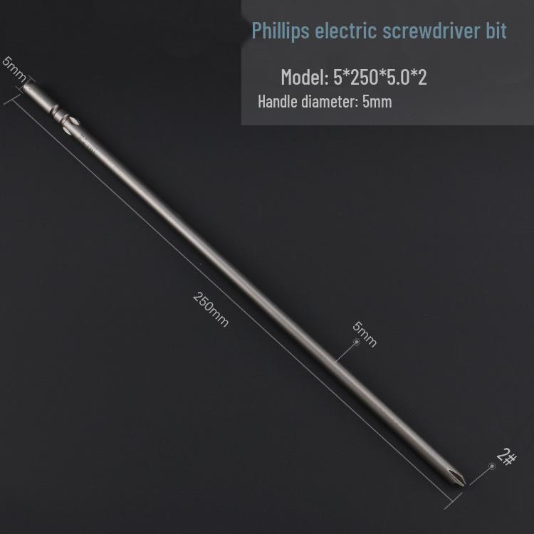Hardened 5mm Magnetic S2 Steel Phillips Electric Screwdriver Bit Set