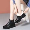 Leather Boots Soft Leather Winter Warm Non-slip Short Boots Velvet Old Man Cotton Boots