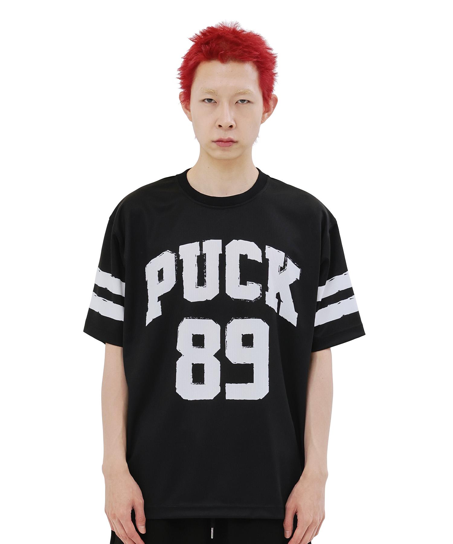 What The Fuck Puck Logo Hockey T-Shirt Black M Size