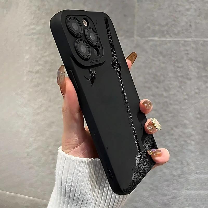 For iPhone 17 16 15 14 13 12 11 Pro Max Case The Sword Creative Pattern Protective Cover For iPhone XS Max XR 7 8 Plus 16e Funda