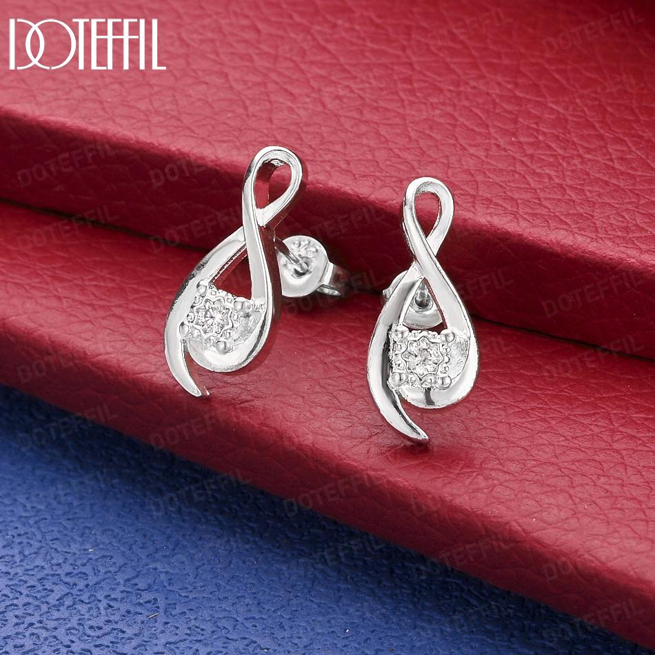 925 Sterling Silver Antique Artwork 8 Exquisite AAA Zircon Earrings - Banquet Pendant Jewelry