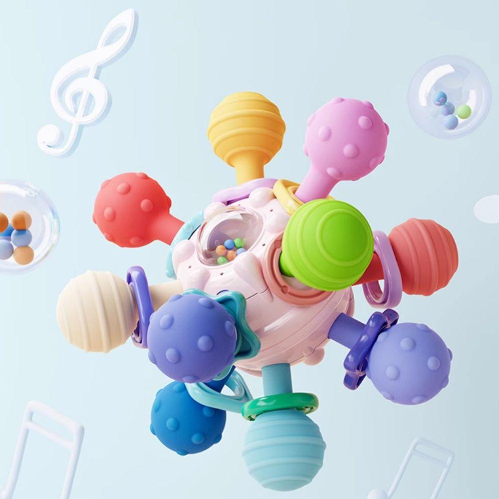 Colorful Early Educational Toy Food Grade Sensory Chew Toys Chew Baby Rattles Toys  Toddlers