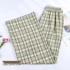 Spring/Summer 2025 Women's Checkered Loose Slimming Wide-Leg Pants - Korean Style Trend