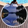 Japanese Mount Fuji Round Beach Towel,Snow Mountain Sand Free Lightweight Beach Blanket,Absorbent Quick Dry Pool Towel Yoga Mat