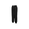 Solid Color Side Split Woven Casual Pants Women Bottoms Black 537636-01