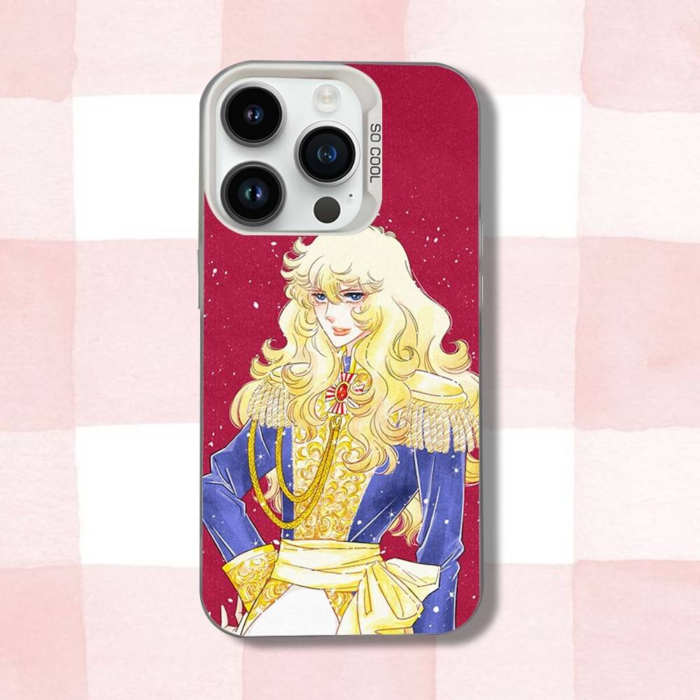 R-Rose Ainme Of V-Versailles Phone Case For iPhone 16,15,14,13,12,11,Pro,XS,Max,Plus,Mini,SE White Candy Matte Shockproof Cover