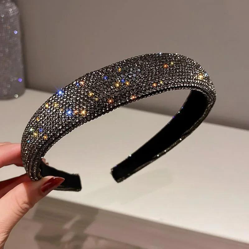 Hair Hoop Fully Covered With Rhinestones Hairbands Velvet For Women Hair Accessories Gifts