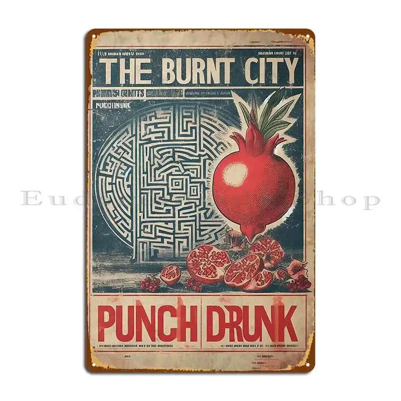 The Burnt Burnt City Metal Sign Cinema Pub Plates Pub Cinema Customized Tin Sign Poster 20x30cm(7.8x11.8inch)