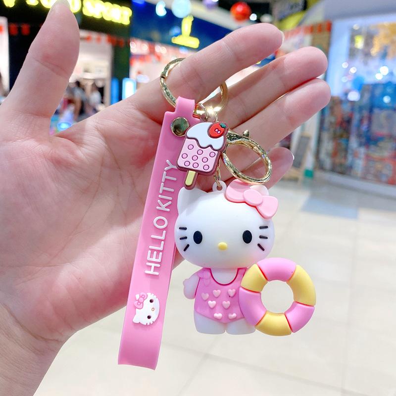 Keychain Big-Eared Dog Penguin Cartoon Pendant Car Key Chain Kt Cat Couple Bag Cute Pendant