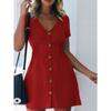 Women'S Short Spring And Summer Styles Sexy Fashionable Casual Vacation Daily Short Sleeved Satin Suspender Dress